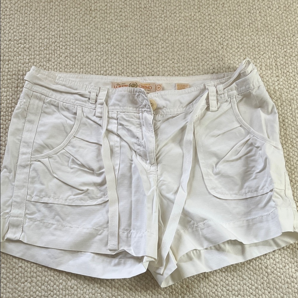 J. Crew women’s white chino shorts